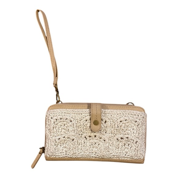 THESAK Elegant Tan and Cream Women's Wristlet - Picture 1 of 4